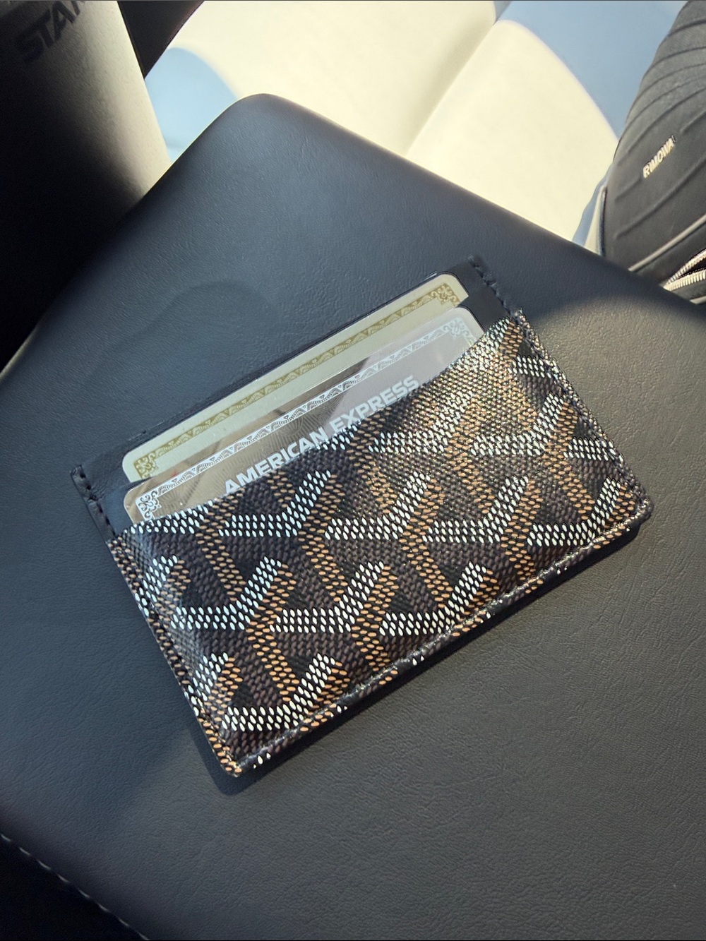 Goyard Brown & Black Card Holder